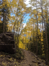 Trail to Crater Lake in Maroon Bells CO 