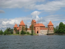 Trakai Island Castle Trakai Lithuania th c reconstructed post-WWII 