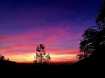 Tranquil sunset as viewed from foothills overlooking Los Angeles  x  