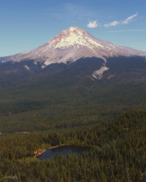 Trillium Lake from above Mount Hood National Forest  itkjpeg