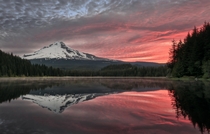Trillium Sunrise - Mount Hood and Trillium Lake  photo by Brian Bonham