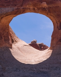 Tunnel vision in Arches National Park USA 