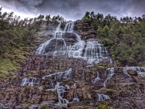 Tvindefossen Waterfall Norway 
