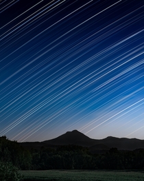Two hour star trails in Vermont