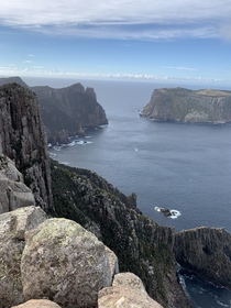 Two years ago I hiked the amazing Three Capes Trail in Tasmania Australia This looks out to Cape Pillar 