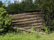 Typical sight along North Carolina and Virginia rural roads abandoned tobacco curing sheds surrendering to Nature