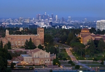 UCLA with Downtown Los Angeles in the background 