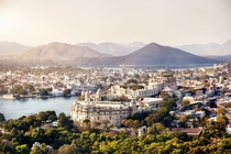 Udaipur India with City Palace Lake View
