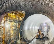Under-construction metro tunnel in Mumbai India