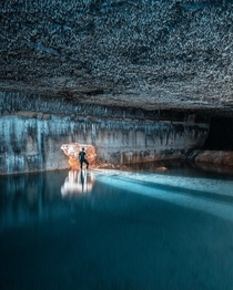 Underground lake in a quarry used to provide liquid hydrogen for V missiles during WW 