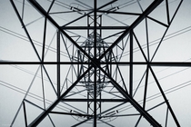 Underneath a high voltage transmission line 
