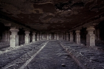 Unfinished cave work in Ellora India 
