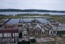 Unfinished remains of arnowiec Nuclear Power Plant Poland 