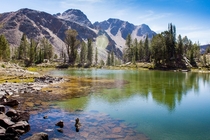 Unnamed lake in Born Lakes Basin White Cloud Wilderness Idaho  captured 