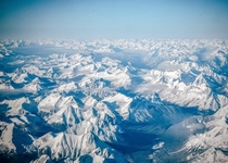 Unreal mountain view from my flight to Calgary Alberta Canada 