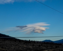 Unusual Lenticular Cloud Southern Oregon US