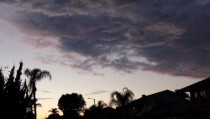 Unusual ominous clouds at dusk over Placentia California 