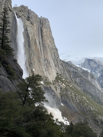 Upper Falls amp Half Dome Yosemite National Park 