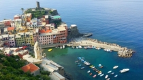 Vernazza Cinque Terre Italy Taken on my smartphone from a cemetery overlooking the town 