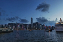 Victoria Harbour Hong Kong at Dusk 