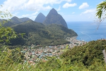 View from above Soufrire St Lucia 