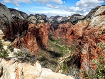 View from Angels Landing  Zion National Park