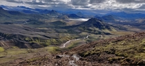 View from  day trip on Iceland on the Laugavegur Hiking Trail  x