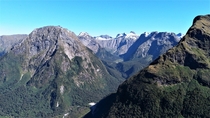 View from Mackinnon Pass Fiordland National Park NZ   X 