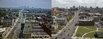 View from Midtown Detroit -  years apart 