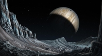 View from one of Jupiters moons