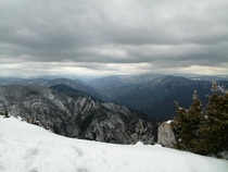 View from Red Wall peak in Rhodopa mountain Bulgaria