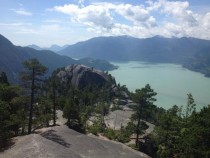 View from second peak of the Squamish chief in British Colombia 