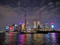View from Shanghai Bund at night