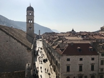 View from the city walls in Dubrovnik Croatia
