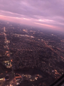 view from the plane this morning flying into philly