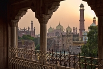 View of Badshahi Mosque From The Balcony Of Lahore Fort Lahore Punjab  Pakistan