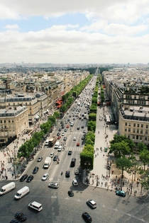 View of Champs lyses from the top of Arc de Triomphe 