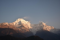 View of Fishtail Mountain from Ghandruk Nepal 