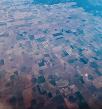 View of flat land around Lockney Texas  OC