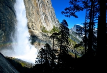 View of Half Dome from Yosemite falls Yosemite CA 