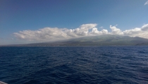 View of Maui from Pacific Ocean 