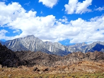 View of Mt Whitney from Alabama Hills California 
