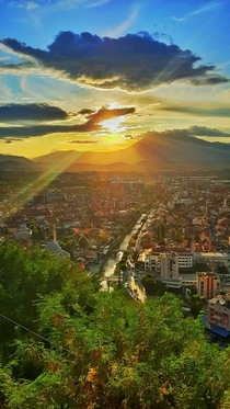 View of my hometown Prizren from the fortress