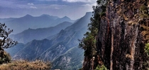 View of the majestic Pillar Rocks Kodaikanal India  X