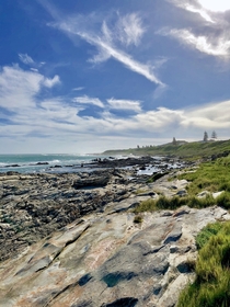 View on a rocky beach in Port Elizabeth South Africa 