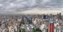 View over Avenida  de Julio Buenos Aires Argentina 