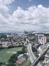 View towards Kuala Lumpur skyline