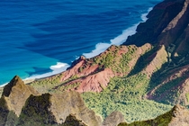 Views from atop Kalepa Ridge - Kalalau Valley Kauai Hawaii 