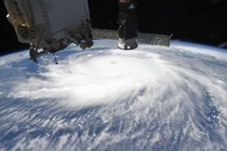 Views of Hurricane Laura taken from ISS today