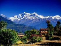 Village in Pokhara Valley Nepal 